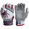 2022 Spiderz PRO Model Batting Gloves: White/Navy/Red