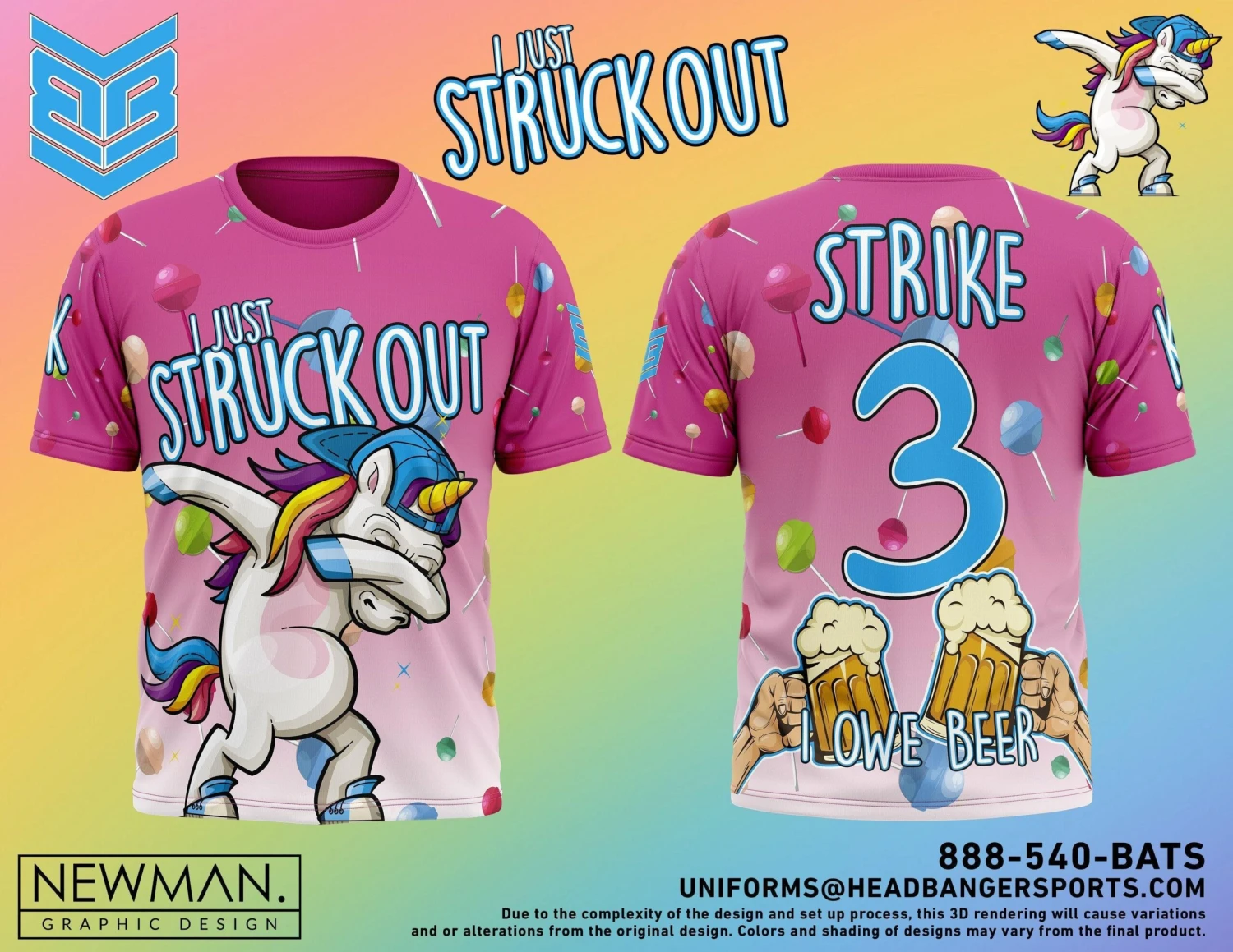 Banger Brand " I Just Struck Out " SS Jersey