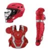 Easton Elite X Catcher's Box Set (Adult, Intermediate & Youth): Red