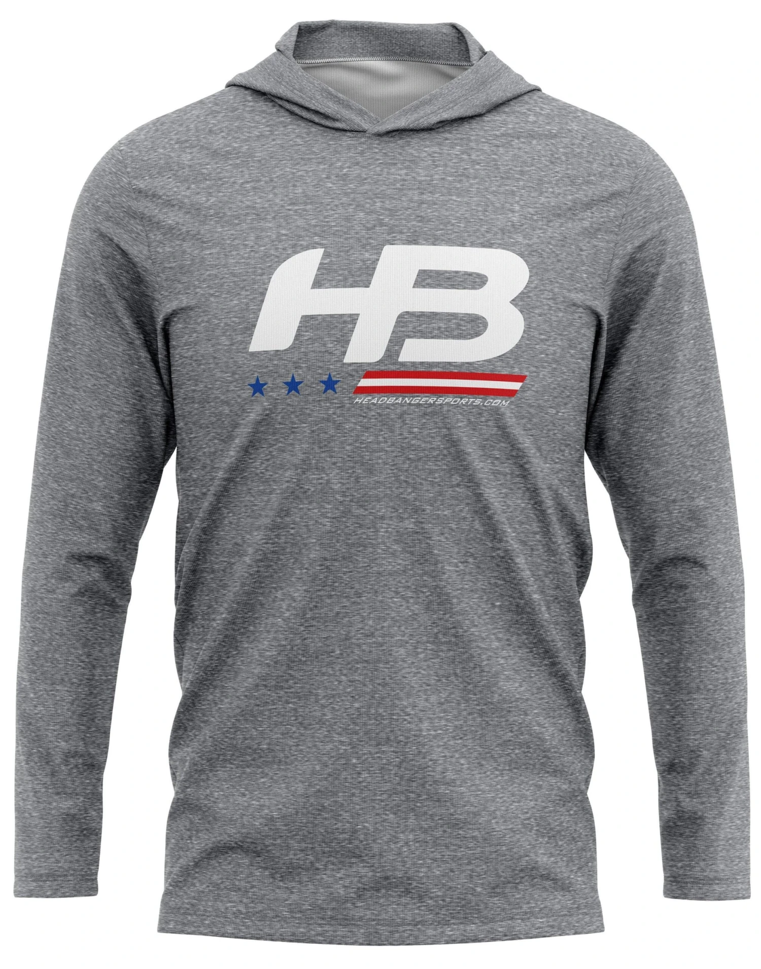 Headbanger Sports Exclusive Ultra Lightweight Long Sleeve Hoodies: Stars & Bars - Image 3