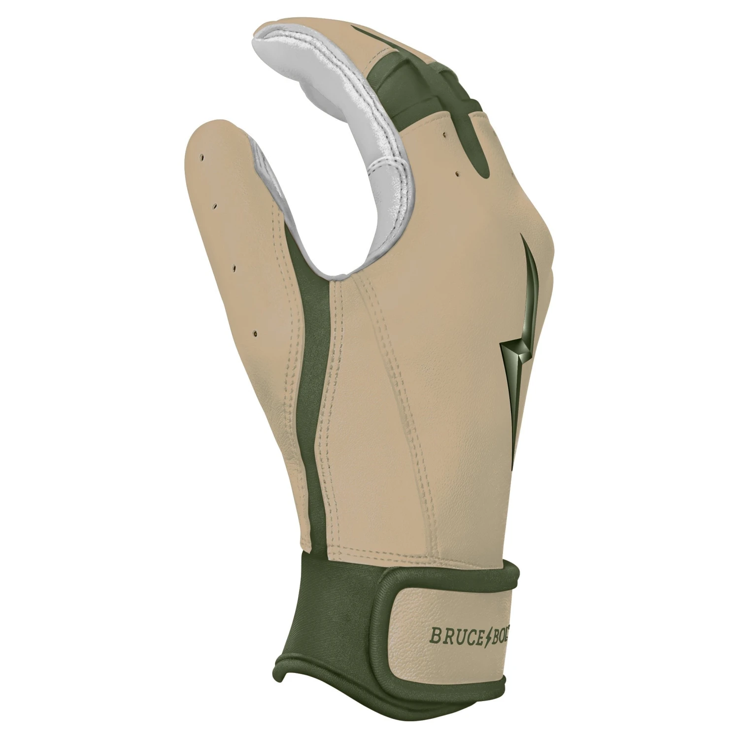 Bruce Bolt Premium Pro Military Series Short Cuff Batting Gloves: Beige - Image 7