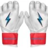 Bruce Bolt PREMIUM PRO BRINSON Series Long Cuff Batting Gloves: White