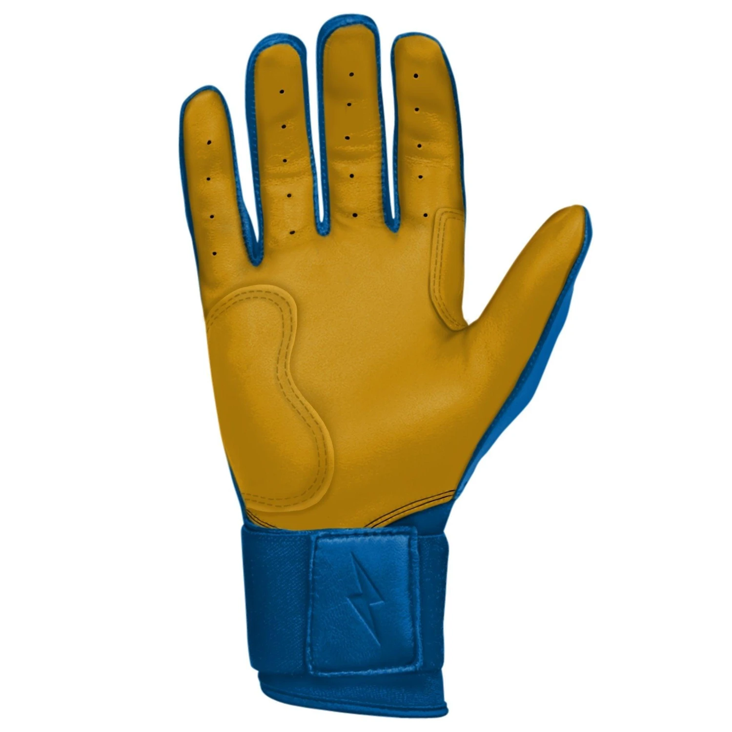 Bruce Bolt PREMIUM PRO Long Cuff Batting Gloves: Royal - Image 4