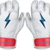 Bruce Bolt PREMIUM PRO BRINSON Series Short Cuff Batting Gloves: White