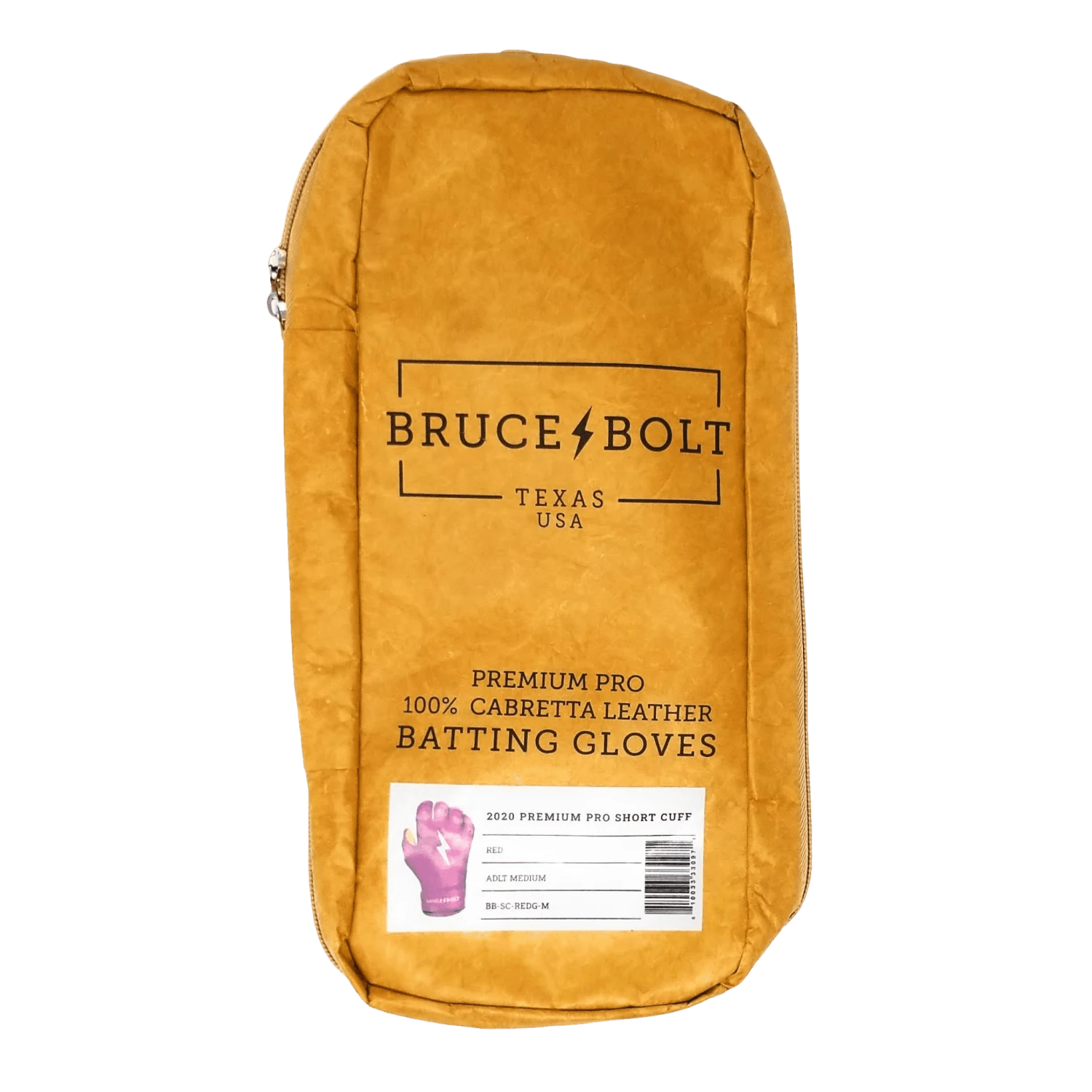 Bruce Bolt PREMIUM PRO Short Cuff Batting Gloves: Red - Image 6