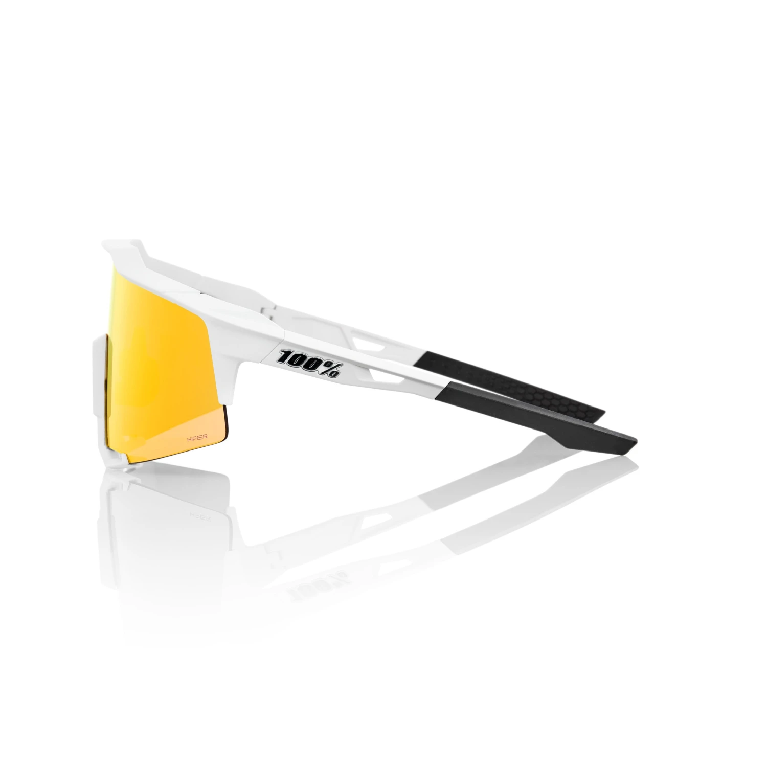 100% SPEEDCRAFT Sunglasses Soft Tact Off White - HiPER Red Multilayer Mirror Lens - Image 3