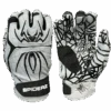 2023 Spiderz HYBRID Batting Gloves: Silver/Black