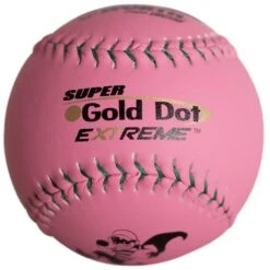 Worth Pink 12" ISA Super Gold Dot 44/400 Slowpitch Softballs (Dozen): WIS12CP