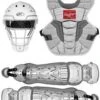 Rawlings Intermediate White/Silver VELO 2.0 Catcher's Gear Box Set: CSV2I-W/SIL
