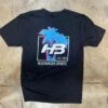 HB Lifestyle Active Wear Men's T-Shirt: Palm Trees (Black)